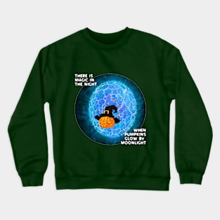 Halloween pumpkin by moonlight Crewneck Sweatshirt